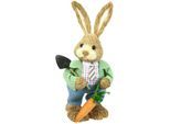 I.GE.A. Dekoobjekt »Hase«, Mit Karotte aus Bast Osterhasen Deko Osterdekoration Frühling Figur