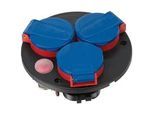 Steckdoseneinsatz-Montageplatte 3-fach IP44 Thermostat mit Kontroll-Leuchte