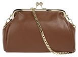 Cluty Abendtasche, echt Leder, Made in Italy