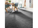 Teppichboden ANDIAMO "Verona, Velours, Made in Belgium", grau (anthrazit), B:500cm H:6mm L:300cm, Kunstfaser, Teppiche, Uni Farben, Breite 400 cm oder 500 cm, strapazierfähig, pflegeleicht