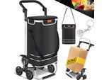 KESSER® Einkaufstrolley Treppensteiger mit Kühlfach klappbar mit 56L Kapazität und belastbar bis 50kg 3in1 Trolley Sackkarre & Umhängetasche Faltbarer Einkaufswagen inkl. Einkaufschip