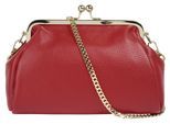 Cluty Abendtasche, echt Leder, Made in Italy
