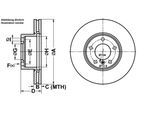 ATE Bremsensatz, Scheibenbremse ijf1419b01 Vorderachse belüftet 312mm 24mm für BMW
