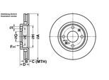 ATE Bremsensatz, Scheibenbremse Bremsensatz-Vorderachse ijf1417ir4 Vorderachse belüftet 266mm 22mm für Peugeot Citroën Vaughall Opel
