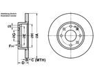 ATE Bremsensatz, Scheibenbremse Bremsensatz-Vorderachse ijf141a7h9 Vorderachse voll 236mm 12mm für Vaughall Opel DAEWOO
