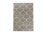 Stilvoller Designer Hochflor Teppich, Skandinavisches Flair, Flauschiger Teppich