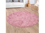 Paco Home Hochflor-Teppich »Silky 591«, rund, 37 mm Höhe, Uni Farben, besonders weich und kuschelig