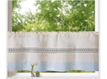 Weckbrodt Scheibengardine »Alicia«, (1 St.), Stabtunnel, blickdicht, Bordüre, Kante, Gardine, HxB 45x120cm, Store