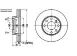 ATE Bremsensatz, Scheibenbremse ijf1415l42 Vorderachse belüftet 236mm 20mm für Opel Vaughall DAEWOO CHEVROLET