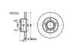 ATE Bremsscheibe hinten rechts links voll 245,0mm für VAG 437615601 24.0110-0154.1