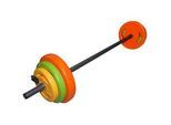 Xxxl Hantelstange , Gelb, Grün, Orange, Schwarz , Metall, Kunststoff , 27.5x27.5x131.5 cm , Freizeit & Co, Sport & Fitness, Fitnessgeräte & Zubehör, Weitere Fitnessgeräte