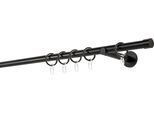 Gardinenstange MYDECO "20mm Cap Wandträger 12 cm", schwarz, L:210cm, Gardinenstangen