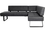 Eckbank K+W KOMFORT & WOHNEN "Spider II", schwarz (schwarz 81, schwarz), B:195cm H:88cm T:165cm, Sitzbänke, Eckbank, Sitzsteppung, bequem durch Sandwichbauweise, 2 Stellmaße