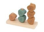 Xxxl Stapelturm , Grün, Hellbraun , Holz , 7-teilig , Kork , Grüner Punkt, EN 71 , schadstofffrei, farbecht , Spielzeug, Holzspielzeug