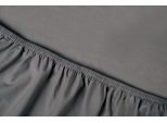 Spannbettlaken KAYORI "Edo", grau (antrazit), B:180cm L:200cm, Mako-Satin, Obermaterial: 100% Baumwolle, Bettlaken, Spannbettlaken, Bio-Baumwolle
