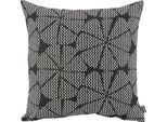 Dekokissen H.O.C.K. "Black Art", schwarz (schwarz, natur, gemustert), B:60cm H:10cm L:60cm, Baumwolle, Polyester, Dekokissen_Sitzkissen_Kissenhüllen, mit graphischem Muster, Kissenhülle mit Füllung, 1 Stück