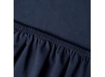 Spannbettlaken KAYORI "Saiko", blau (dunkelblau), B:200cm L:220cm, Jersey-Elasthan, Obermaterial: 97% Baumwolle, 3% Elasthan (LYCRA), Bettlaken, Spannbettlaken, Bio-Baumwolle