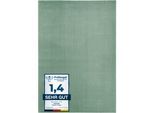 Teppich ANDIAMO "Arezzo", grün (salbeigrün), B:120cm H:16mm L:170cm, Polyester, Teppiche, Teppich, Uni Farben, weicher Flor, waschbar, ideal im Wohnzimmer & Schlafzimmer