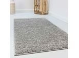 Hochflor-Teppich ESPRIT "Whisper Shag ESP-9977", grau (hellgrau), B:80cm H:30mm L:400cm, Polypropylen, Teppiche, Läufer, uni, waschbar, mit Antirutschbeschichtung, Wohnzimmer