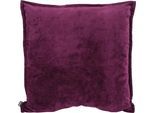 Dekokissen H.O.C.K. "Bizantina", lila (aubergine, lila, unifarben), B:60cm H:10cm L:60cm, Polyacryl, Dekokissen_Sitzkissen_Kissenhüllen, mit spürbar weicher Oberfläche, Kissenhülle mit Füllung, 1 Stück