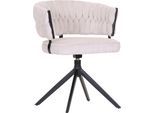 Esszimmersessel GUTMANN FACTORY, weiß, B:62cm H:76cm T:52cm, 100% Polyester, Sessel, Esszimmersessel