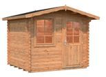 Gartenhaus PALMAKO "Emma", braun (hellbraun), Fußboden im Gartenhaus, ohne Dacheindeckung, Massivholz, Gartenhäuser, Gartenhaus, 4,6 qm