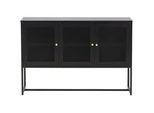 Livetastic Sideboard , Schwarz , Metall , 120x80x40 cm , stehend , Kleinmöbel, Kommoden, Sideboards