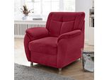 Sessel SIT & MORE "Sonoma", rot (bordeaux), B:95cm H:91cm T:90cm, Struktur (100% Polyester);Luxus-Microfaser ALTARA NUBUCK (100% Polyester), Sessel, Sessel, mit Federkern