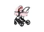 Chipolino Kinderwagen 3 in 1 Amore Babyschale Adapter Wickeltasche Fußabdeckung pink