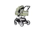Chipolino Kombikinderwagen 2 in 1 Vista Wickeltasche, Fußabdeckung, Korb, Gurt grün