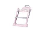 Chipolino Toilettentrainer Flippy höhenverstellbare Fußstütze, Toilettenaufsatz rosa
