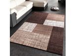 Paco Home Teppich »Mondial 105«, rechteckig, 13 mm Höhe, Kurzflor, modernes Karo Muster, ideal im Wohnzimmer & Schlafzimmer