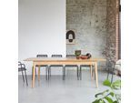 Ausziehbarer Tisch Cloé aus massivem Mangoholz 220 x 88