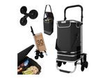 24MOVE® Einkaufstrolley ALEGRE 3in1 Trolley faltbarer Einkaufswagen mit Kühlfach, schwarz