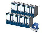Sparset Leitz® Ordner 1080, 80 mm, 20 Stück + Gratis Leitz® Locher NeXXt Serie 5008, blau