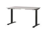 Schreibtisch Aalborg, elektrisch höhenverstellbar, Rechteck, bis 80 kg, T-Fuss Gestell, B 1200 x T 800 x H 720 – 1200 mm, kaschmir/schwarzgrau