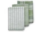 Kela Geschirrtuch-Set , Weiß, Olivgrün , Textil , Heimtextilien, Geschirrtücher & Schürzen, Geschirrtücher