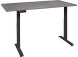 Schreibtisch MÄUSBACHER "Big System Office", grau (schwarz matt, graphit, schwarz matt, graphit), B:180cm, Tische, Breite 180 cm, elektrisch höhenverstellbar