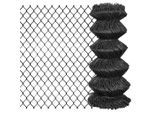 vidaXL Maschendrahtzaun 25 x 0,8 m Stahl Grau