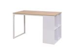 vidaXL Schreibtisch 120×60×75 cm Eichenbraun und Weiß