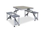 vidaXL Klappbarer Campingtisch mit 4 Sitzen Stahl Aluminium