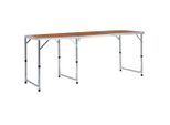 vidaXL Klappbarer Campingtisch Aluminium 180 x 60 cm