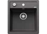 Blanco Spüle 518847 45,5 x 50 cm, PuraDur felsgrau, Ablauffernbedienung mit Drehbetätigung