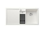 Blanco Collectis 6 S Silgranit Spüle 523348 100x51 cm, weiß, Becken rechts, mit Ablauffernbedienung/Zubehör