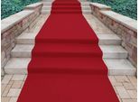 Läufer "PODIUM, Made in Belgium", rot (burgund), B:200cm H:2,6mm L:2.000cm, Polypropylen (PP), PRIMAFLOR-IDEEN IN TEXTIL, Teppiche, Läufer, Breite 200 cm, Nadelfilz, Uni-Farben, ideal für Veranstaltungen