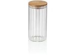 Kela Vorratsdose , Transparent , Glas , Akazie , 0,9 l , 18 cm , Küchenzubehör, Vorratsbehälter, Vorratsdosen