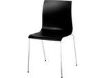 meet by Paperflow Bistrostuhl ARKO, stapelbar, Gestell verchromt, Kunststoffsitz schwarz, 2er-Set