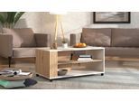 Couchtisch HOME AFFAIRE "Belfort Kaffetisch 100 cm, Stilvolles und zeitloses Design", beige (cashmere, cashmere), B:101cm H:46cm T:54,5cm, Tische, Couchtisch, mit rollen, mit zwei Ablageböden, in trendigen Farbkombination
