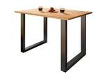 Mid.you Schreibtisch , Schwarz, Honigeiche , Holzwerkstoff , rechteckig , Kufe , 140x76x50 cm , Büromöbel, Schreibtische, Schreibtische