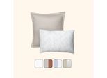 Emma Elite Satin Polsterbezug 80x80 Terrakotta - Hellgrau